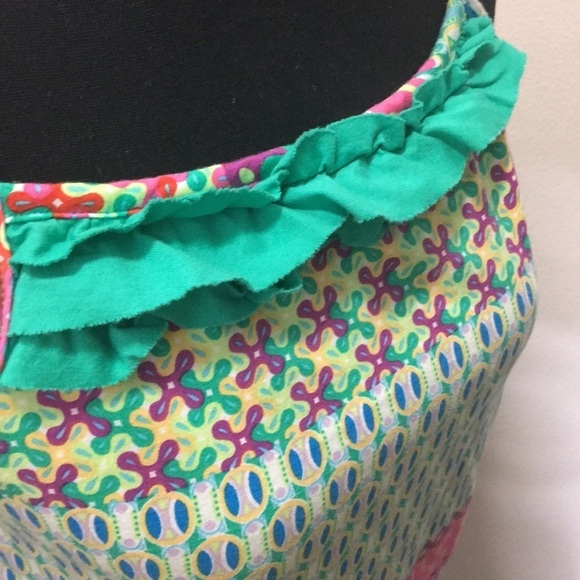 Hanna Andersson women’s/teens  multi pattern ruff front dress​ - Picture 7 of 8